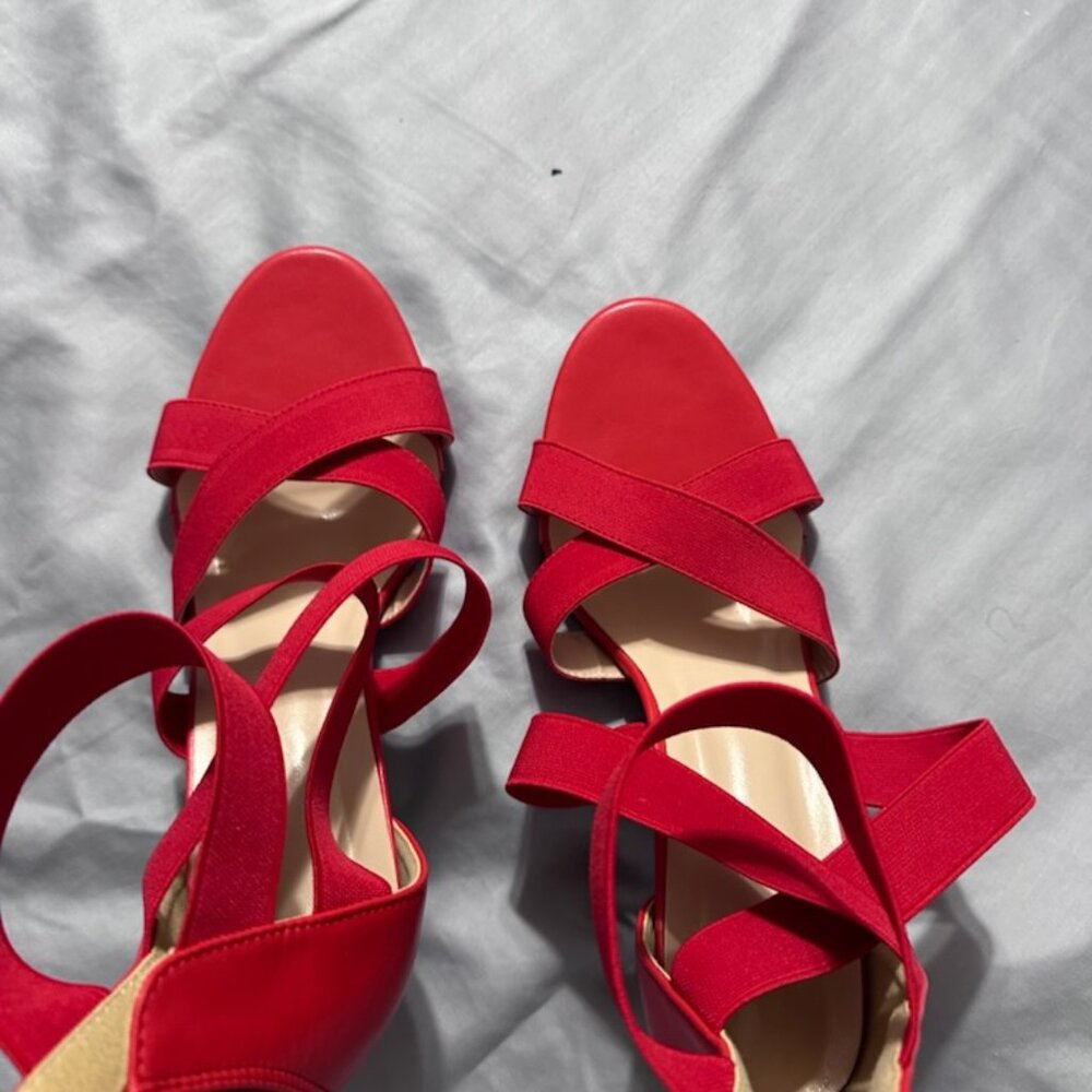 Women Crossover Strap Zip Back Stiletto Heeled Ankle Strap Sandals, Fashion